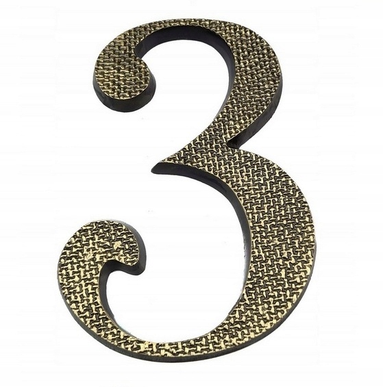 CYFRA NUMER NA DOM BUDYNEK MOSIĘŻNA PATYNA 20 cm 3