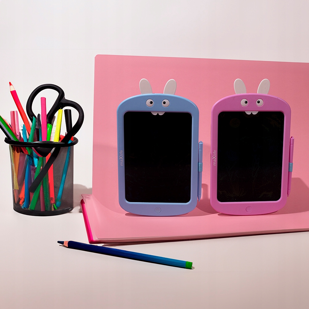 Maxlife dziecięca tablica do pisania MXWB-02 różowa Materiał plastik
