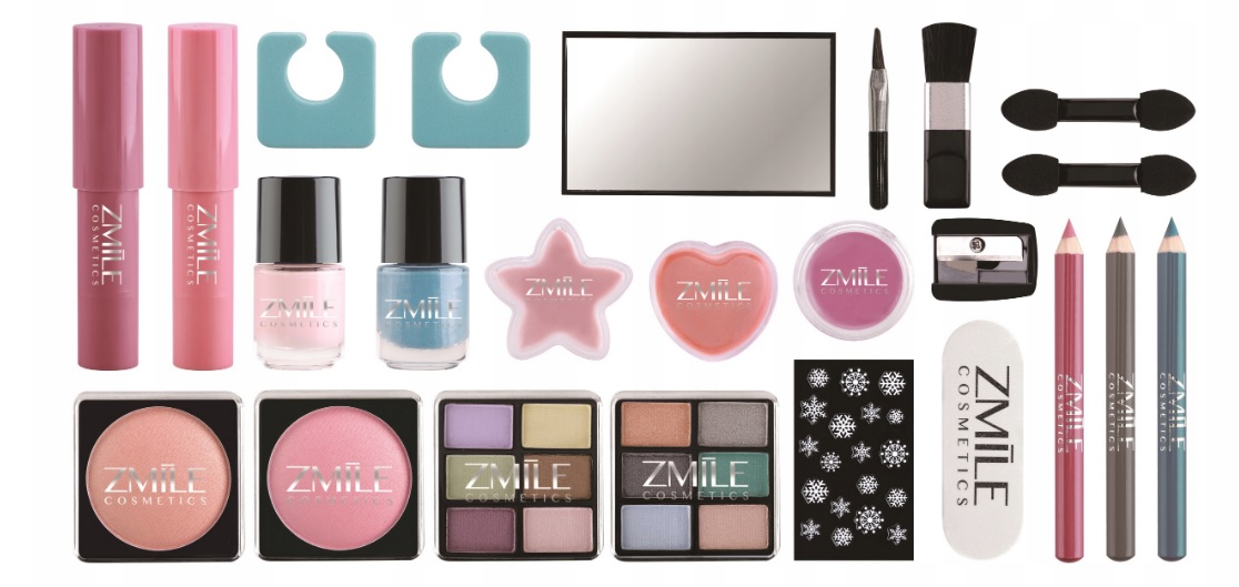 Адвент-календарь Zmile Crystal, набор для макияжа: тени, блески, помады, лаки для ногтей — фото 3