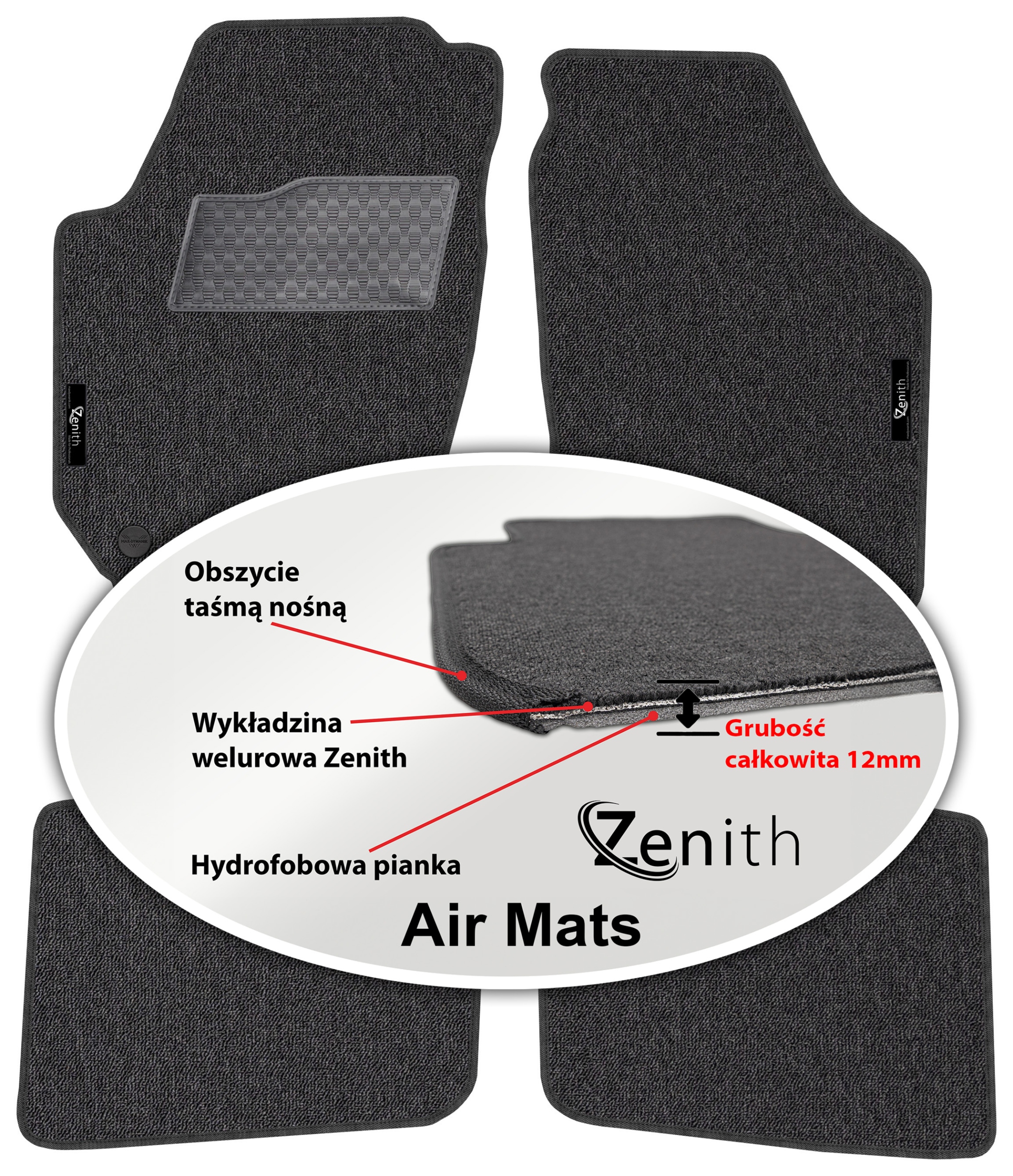 Škoda Roomster 2008-2015 Velúrové koberčeky do auta Zenith Air Mats