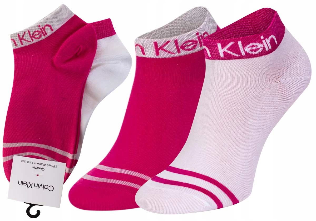 

Calvin Klein Skarpetki Stopki 2P White/pink r37-41