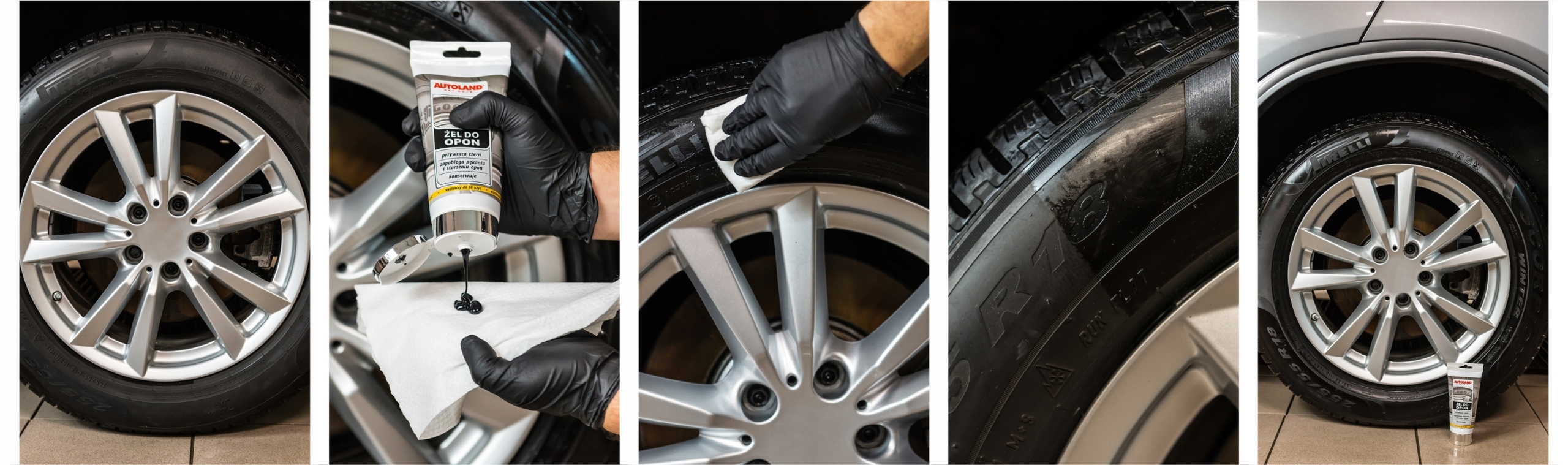 AUTOLAND - Żel do opon PRZYWRACA CZERŃ 150ml TUBA Producent Autoland