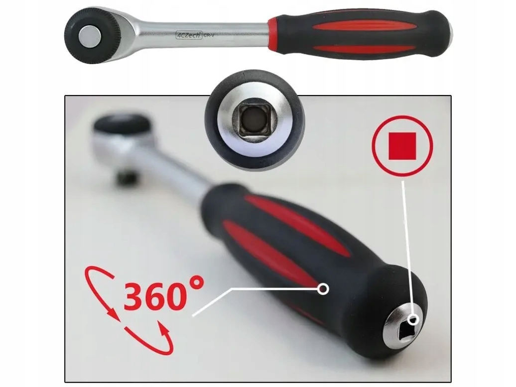 Račňa s otočnou rukoväťou 1/4", 52z, 182 mm 4CZ-144-11