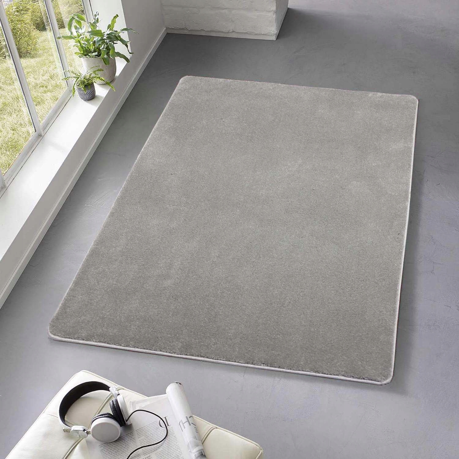 GRUBY GĘSTY DYWAN BŁYSZCZĄCY GLAMUR GĘSTY SZARY ZE SREBRNĄ NITKĄ 150x200 Marka ELSIMONE CARPET