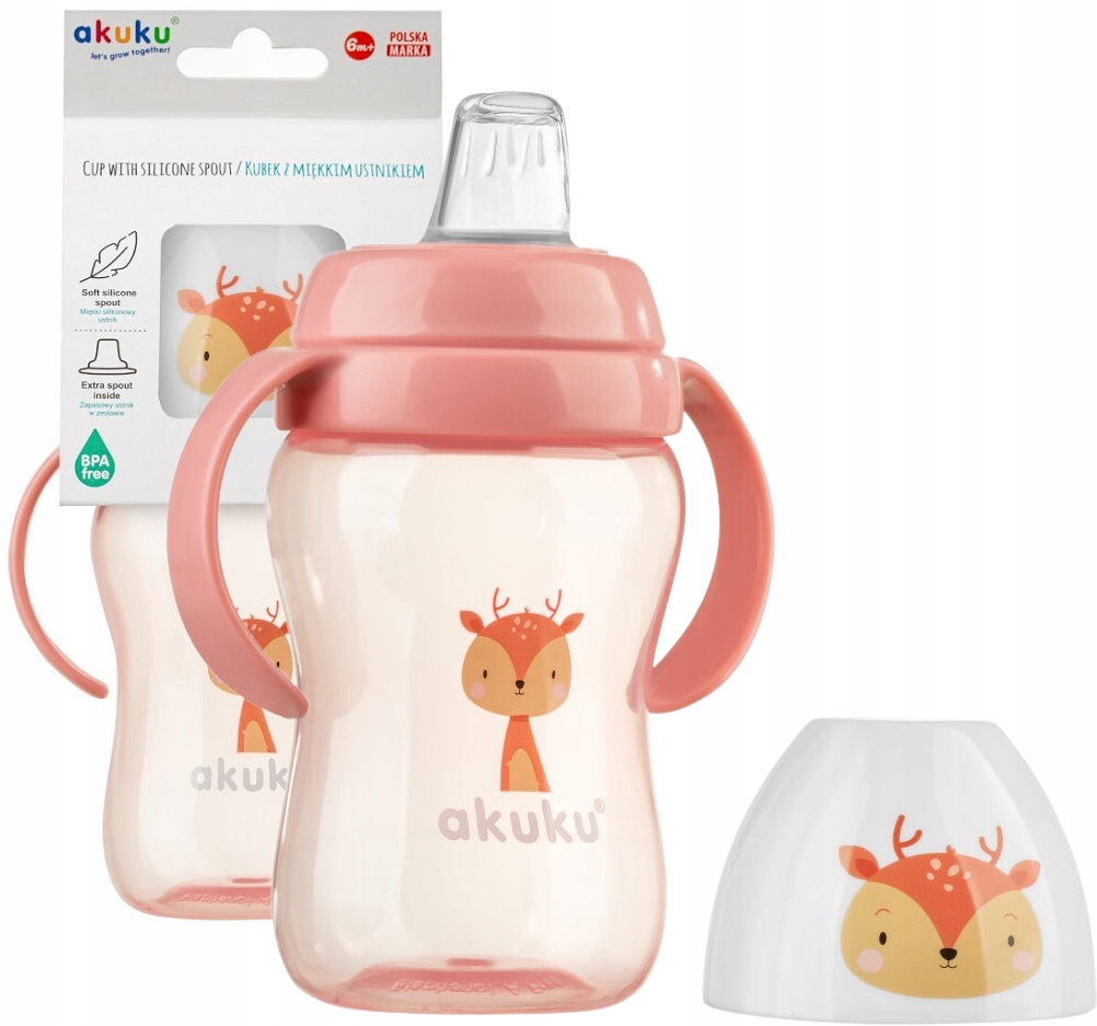 

Akuku Bidon Kubek Niekapek Silikonowy Ustnik 240ml