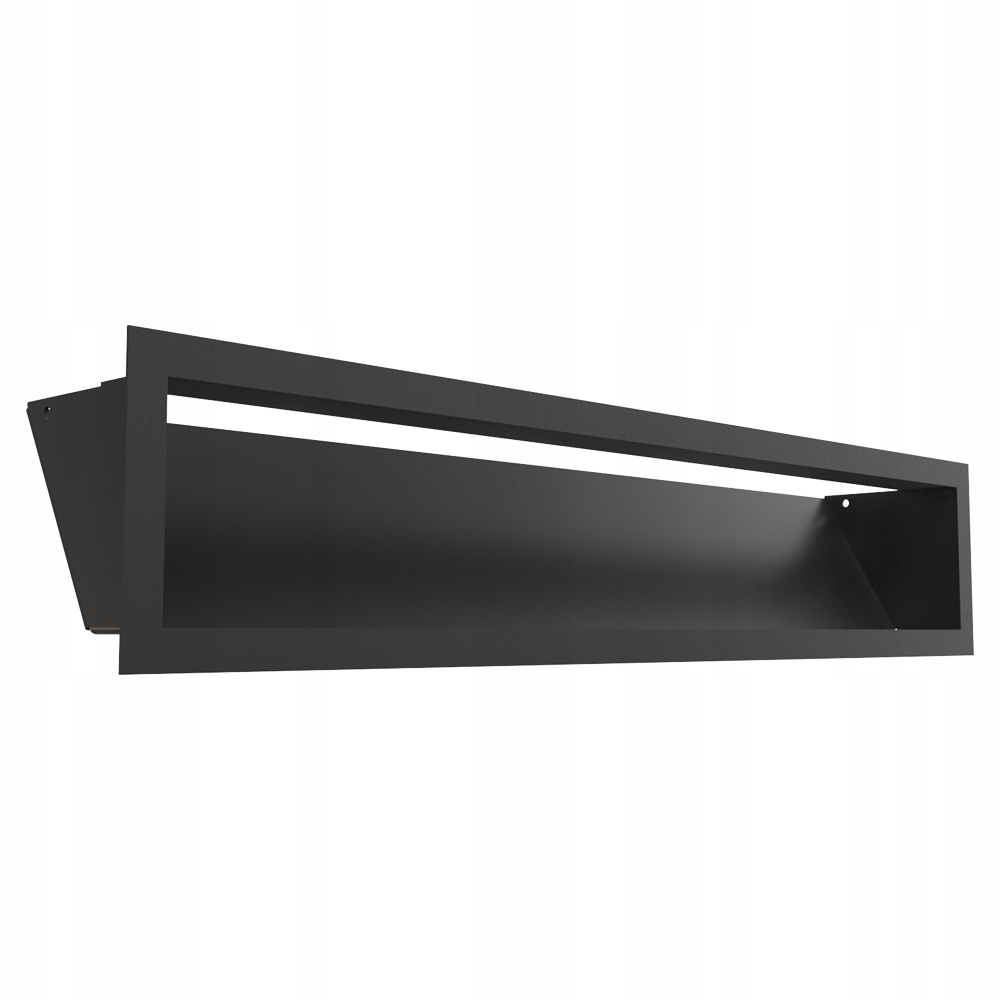 Ventilační Mřížka Krbová Luft 12X60 cm 45° Kovová Černá Do Krbu