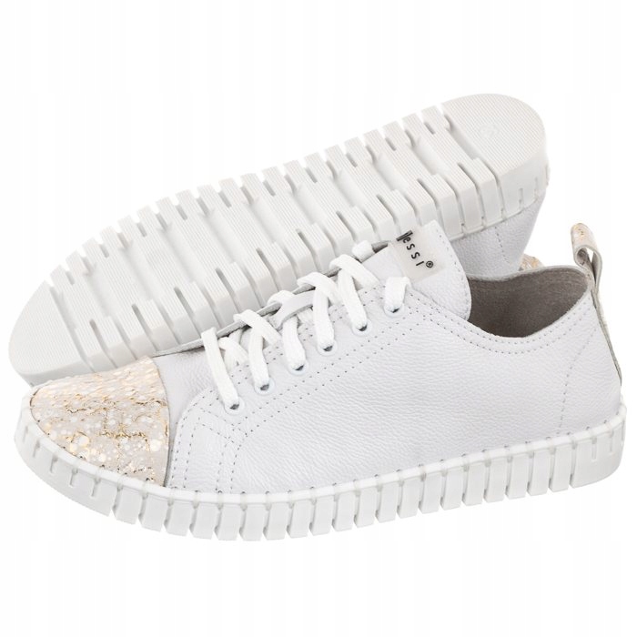 Dámské boty Polobotky Tenisky Kožené Obuv Nessi Bílá 22169