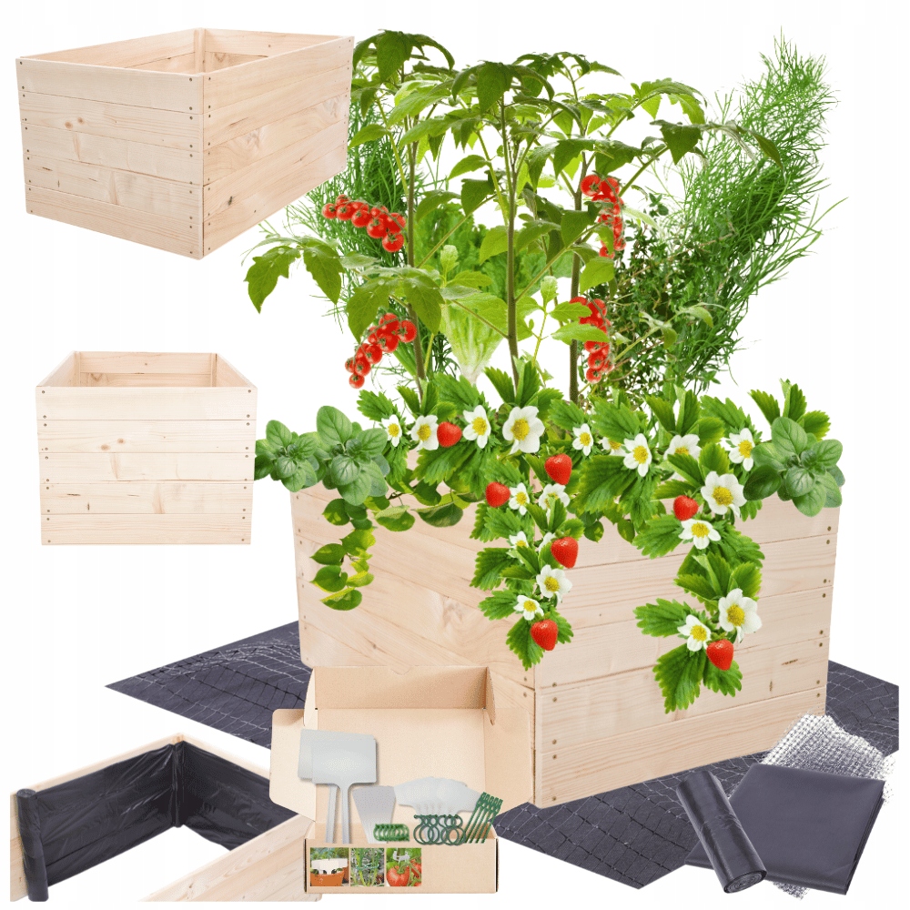 Květináč zeleninový záhon truhla pařeniště vyvýšený záhon impregnace 45x80x60