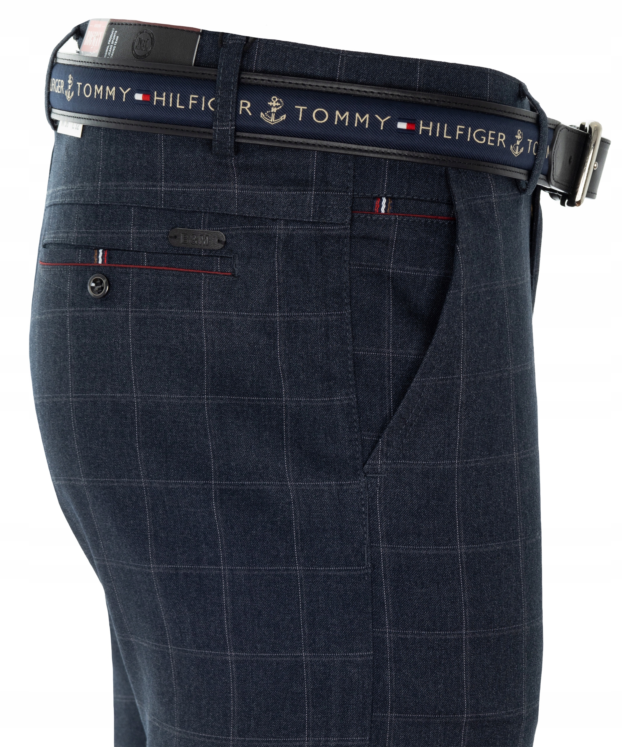 Spodnie Męskie Materiałowe Elaganckie Grafitowe W Kratę W33