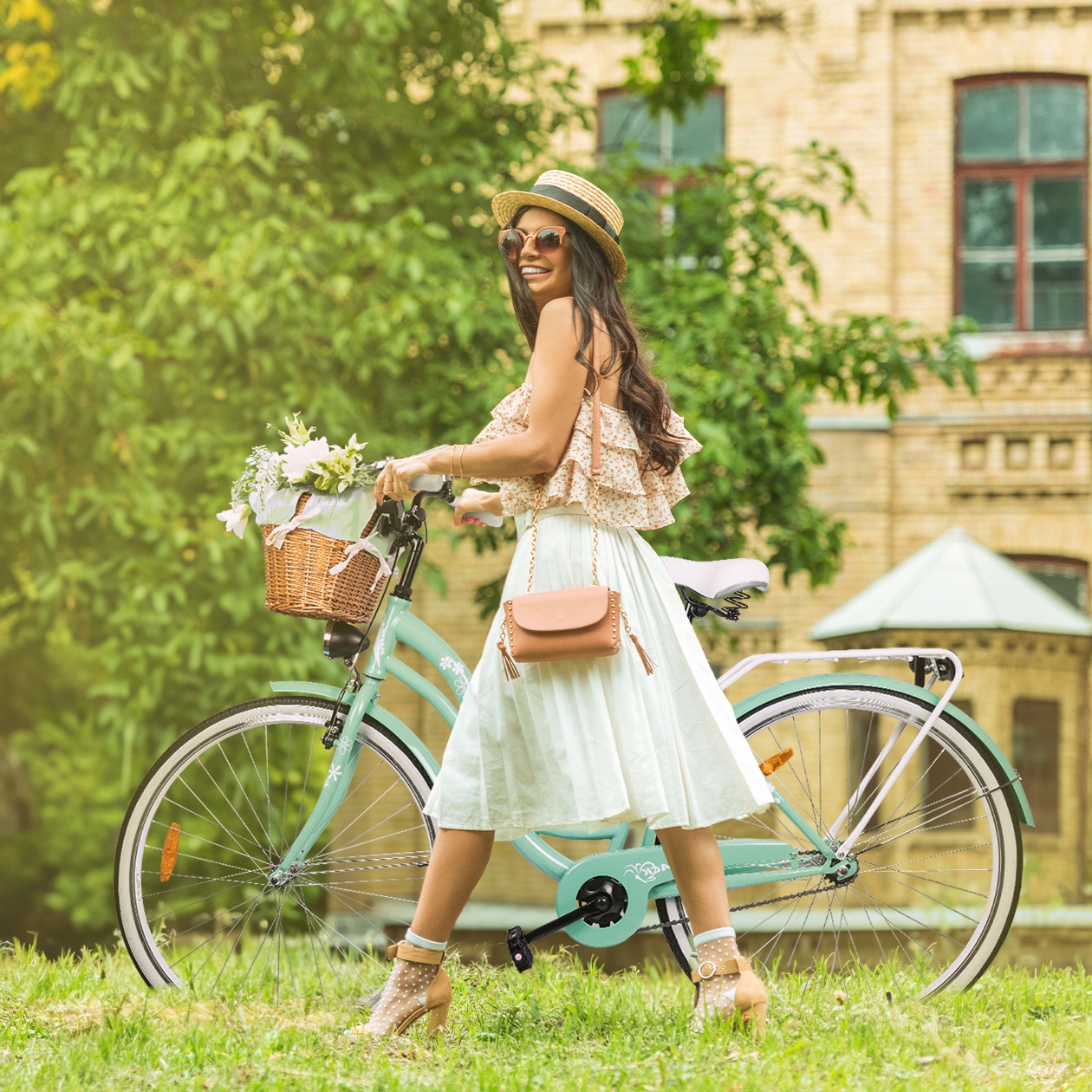 ROWER MIEJSKI DAMSKI 28'' DAMKA ŚWIATŁA RAMA 18" KOŁA 25" BAGAŻNIK KOSZYK Model Dreamer