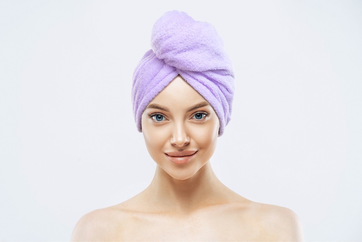 Ręcznik do Włosów Turban 65x25 Mikrofibra Aki Lawenda Kolor odcienie fioletowego