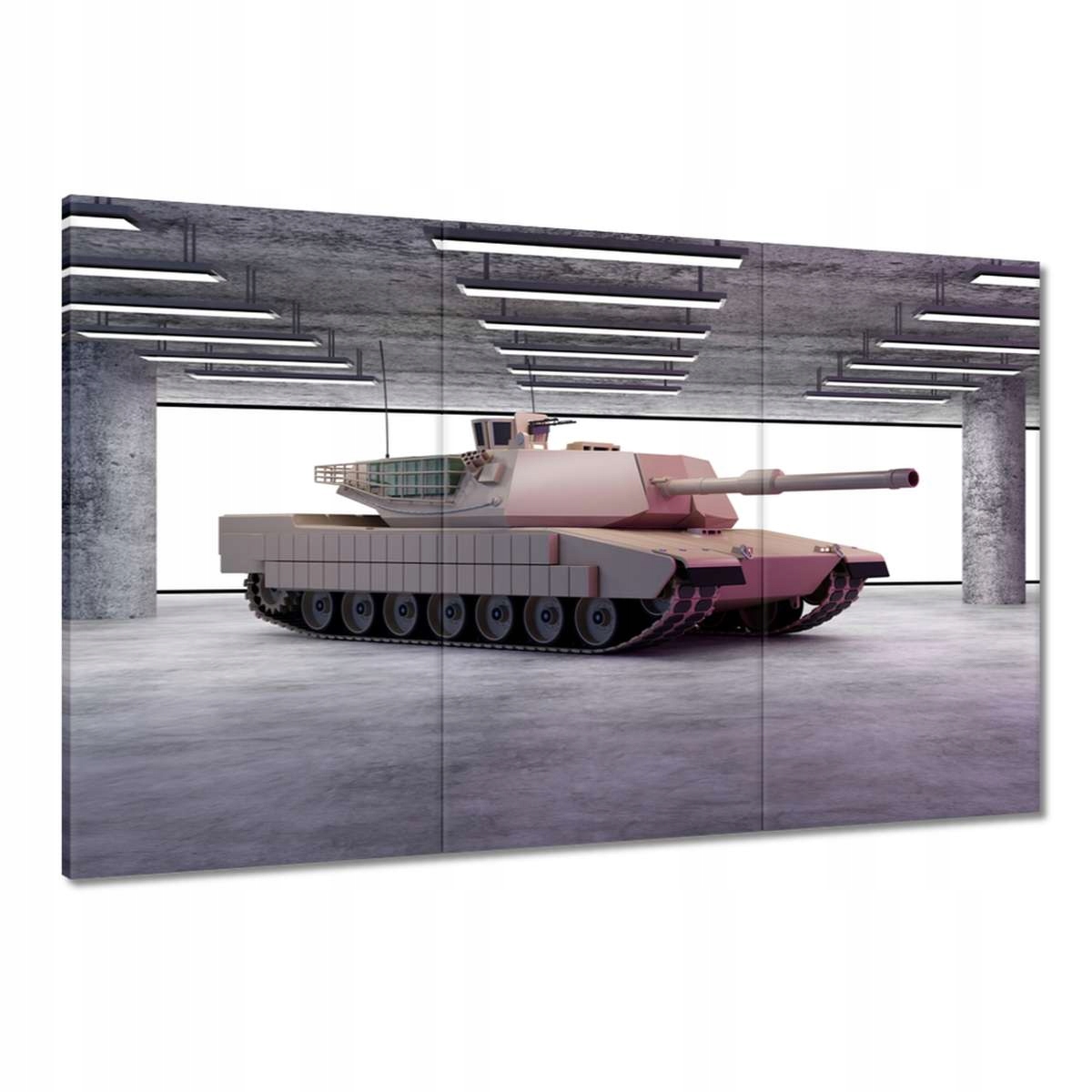 Obrazy 120x80 Těžký tank na parkovišti