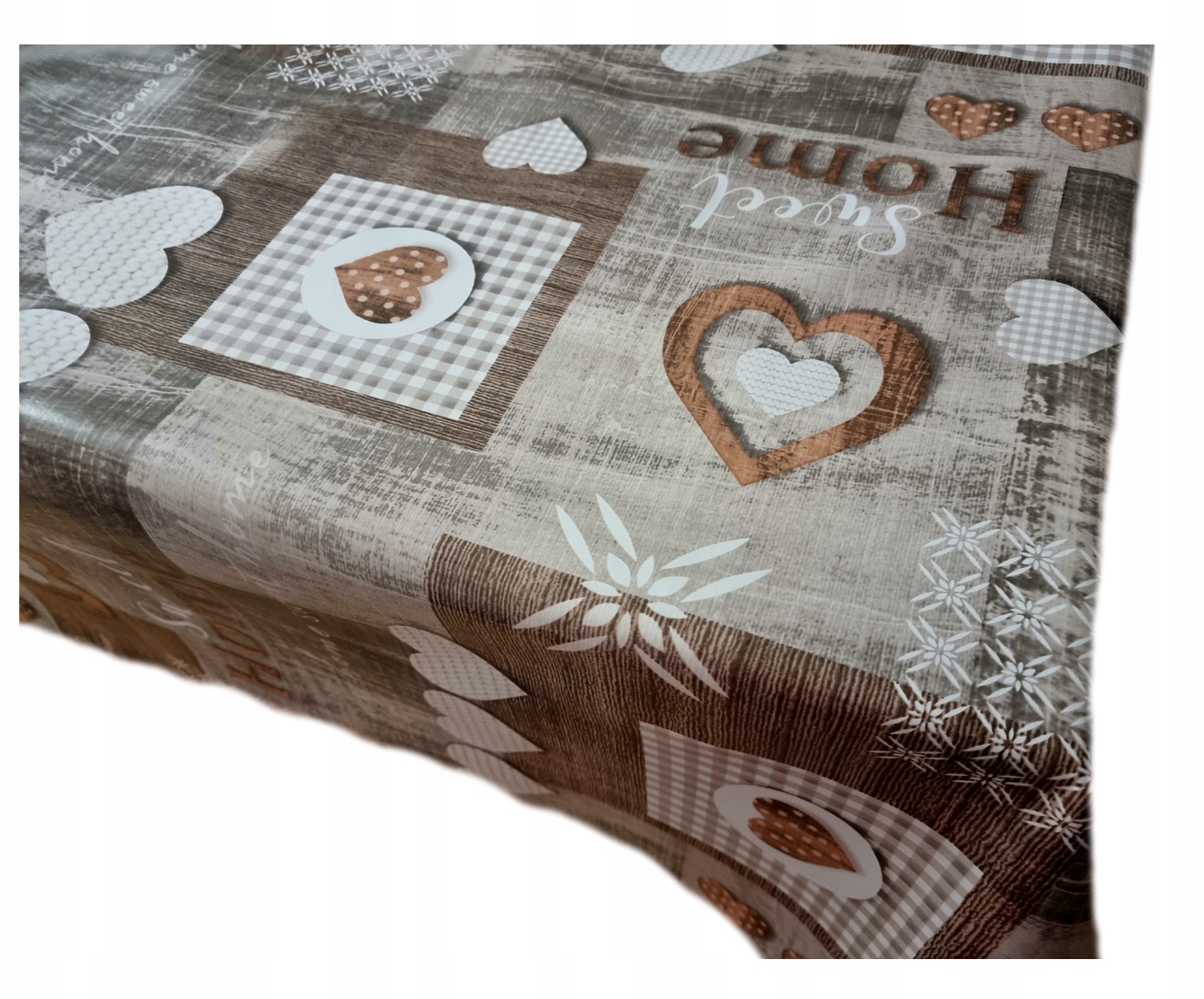 CERATA NA FLIZELINIE BRĄZOWA SERDUSZKA HOME NA WYBRANY WYMIAR METRY