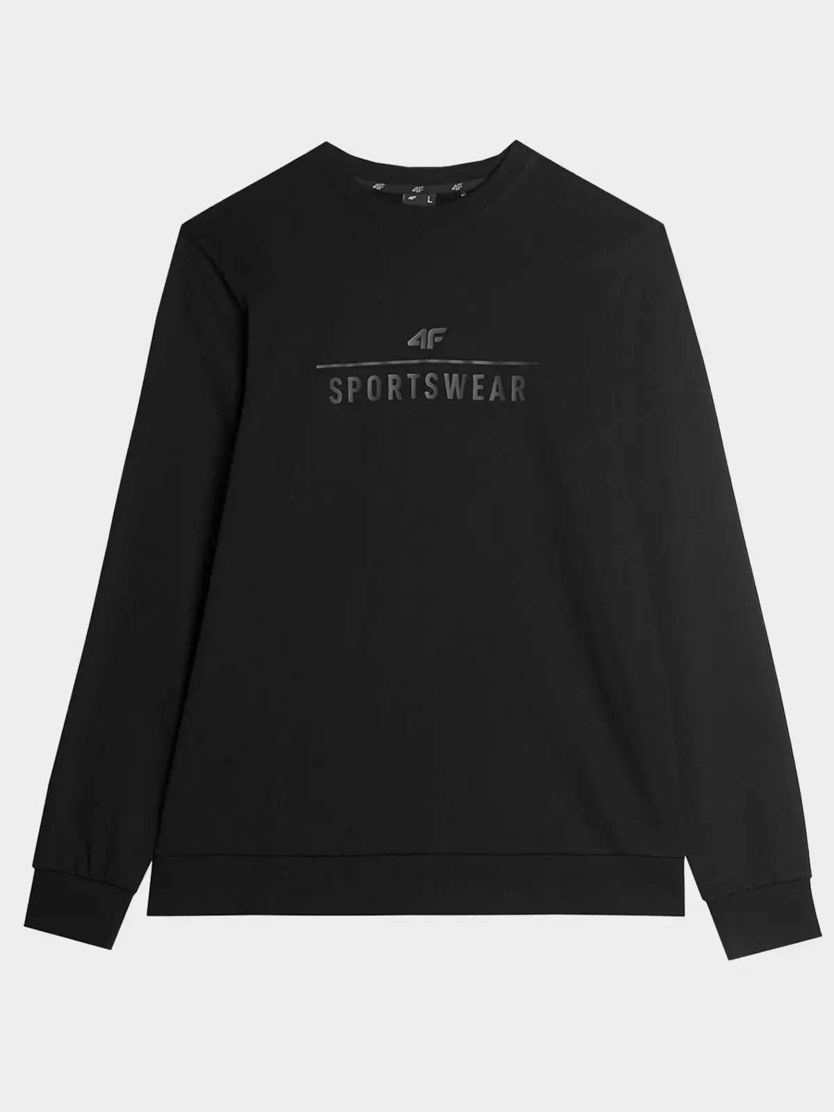 BLUZA MĘSKA DRESOWA 4F SPORTOWA BAWEŁNA AW23M692 Dekolt okrągły