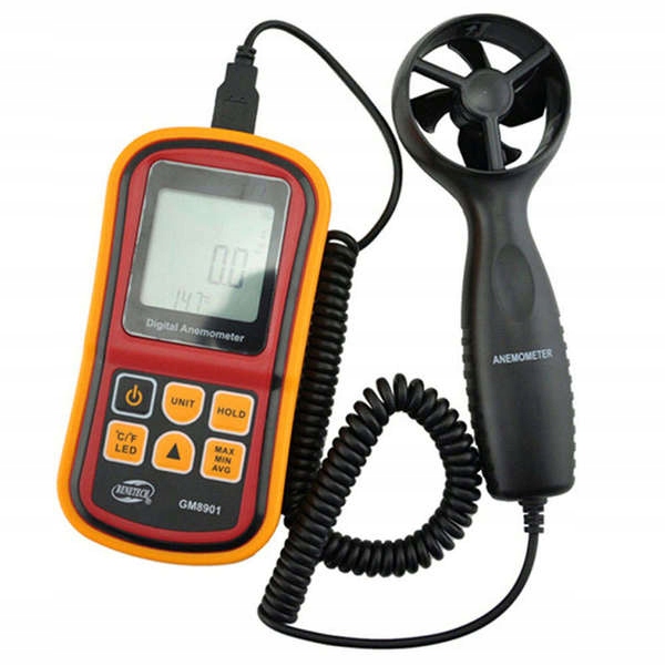 ANEMOMETR WIATROMIERZ POMIAR PRĘDKOŚCI POWIETRZA MIERNIK WIATRU TEMPERATURY Model GM8901