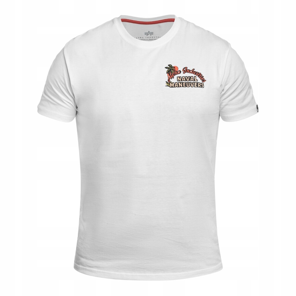 Tričko T-Shirt Alpha Industries Naval Maneuvers Back Print White L