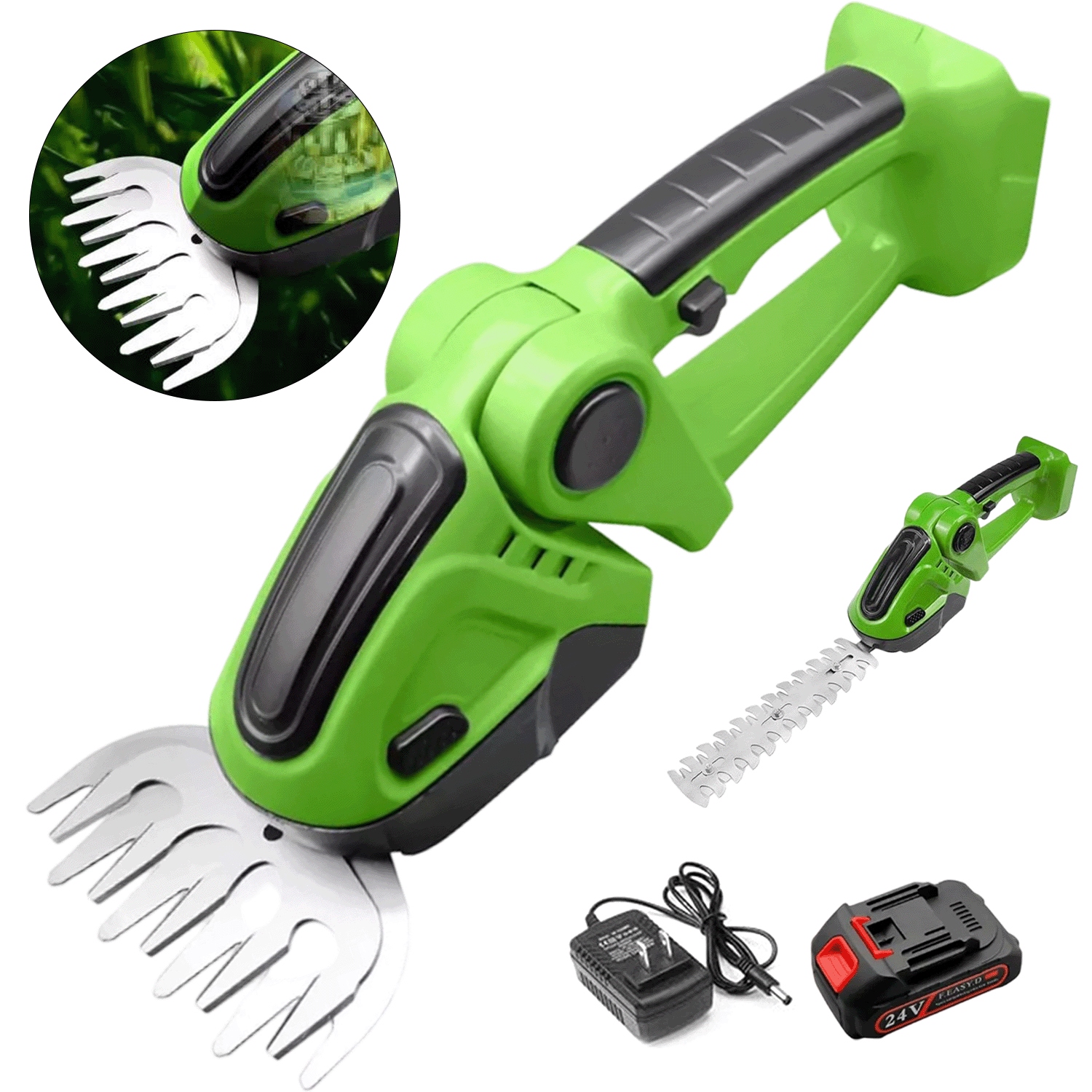 Nůžky Na Živý Plot Trávy Keřů Akumulátorové Bezdrátové 500W 1500MAH