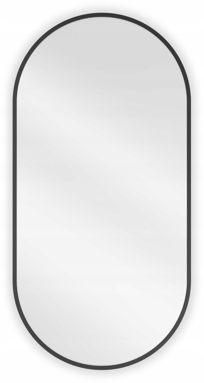 Zrcadlo Mexen nástěnné ovál, kovový rám, 900 x 450 mm