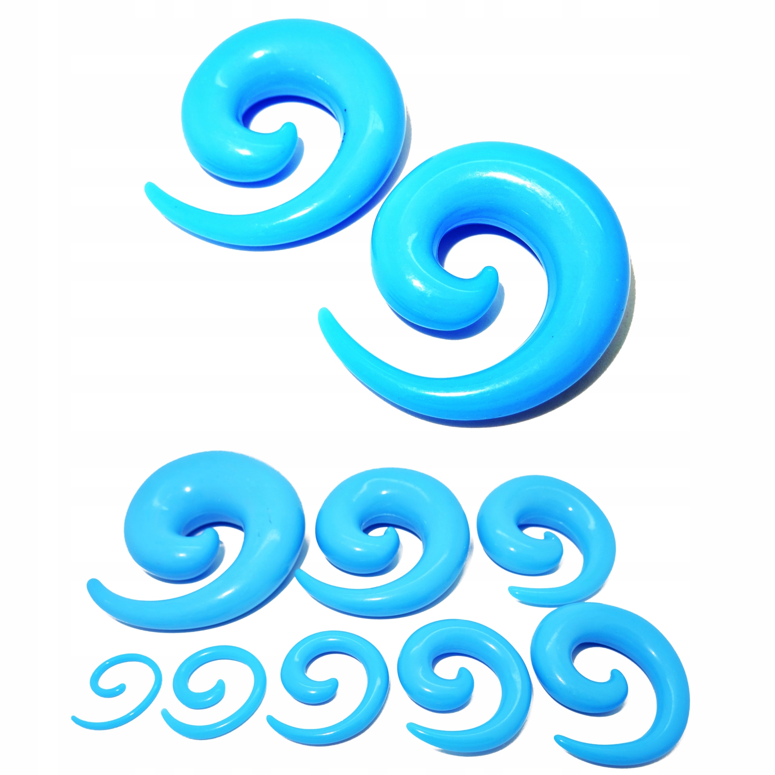 

Spirala Rozpychacz Taper do Uszu Niebieski 2mm
