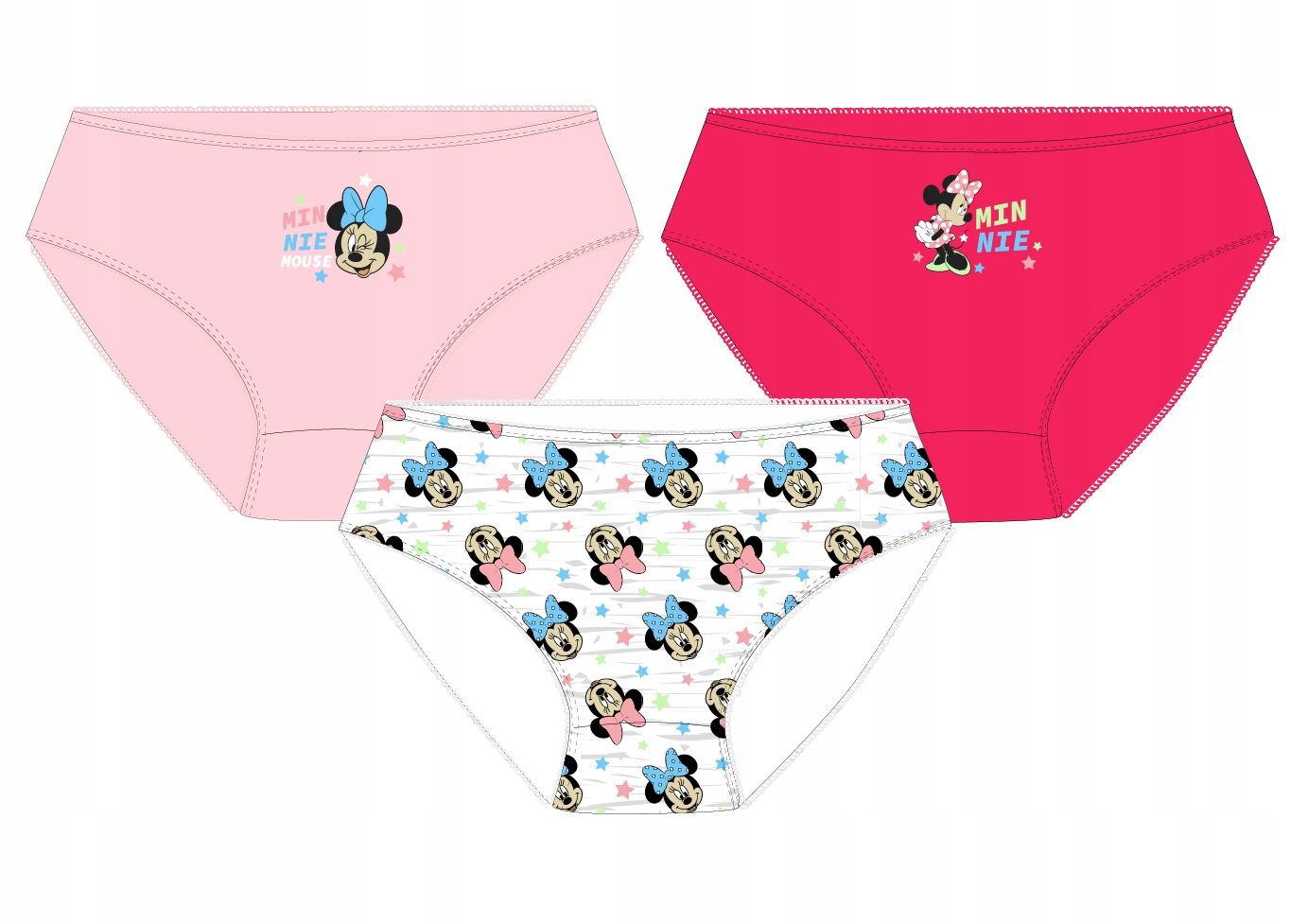 

majtki figi dla dzieci Myszka Minnie 3-PAK 104/110