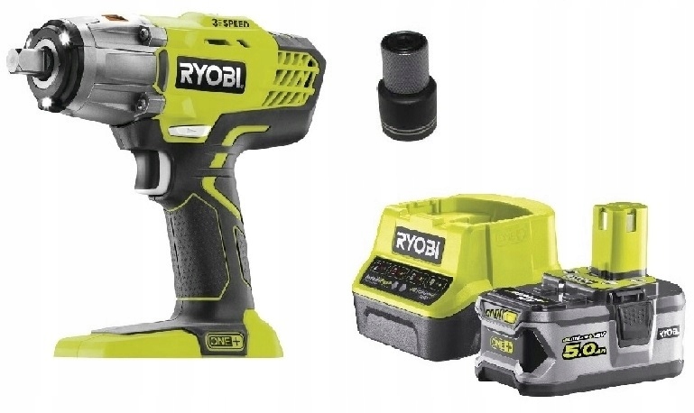 RYOBI Klucz udarowy R18IW3-0 400Nm + 5,0Ah