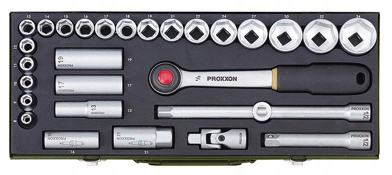 Sada Nástrčných Kľúčov 29 Dielov 1/2'' 8-34 MM L/PR23000