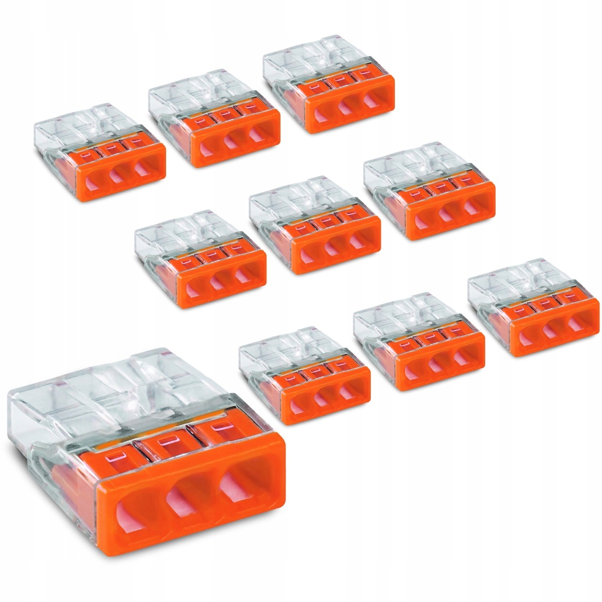 10x SZYBKOZŁĄCZKA KOSTKA ZŁĄCZKA NA DRUT 3x2,5mm