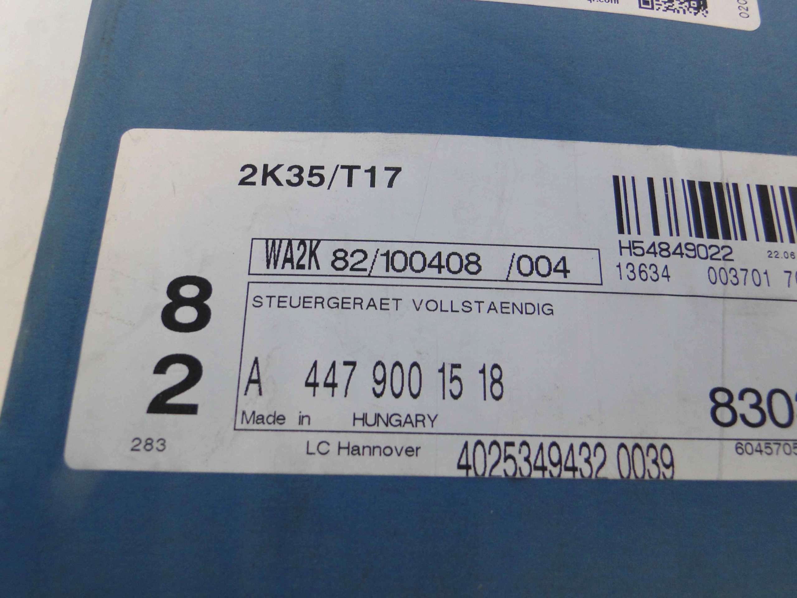 датчик скорости MERCEDES A4479001518