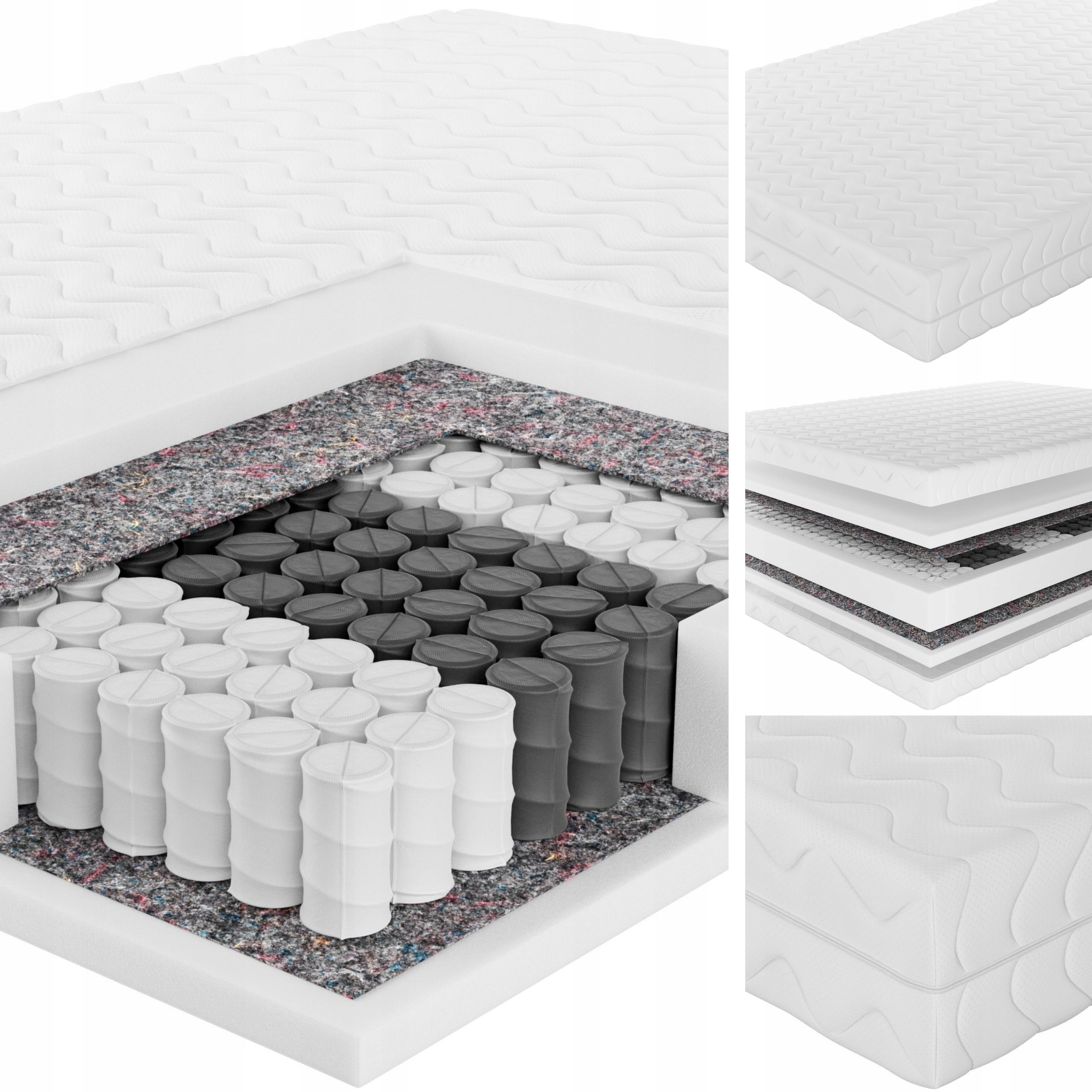 Materac 140x200 Sprężynowy Senpuro Dynamic Comfort Twardy H3