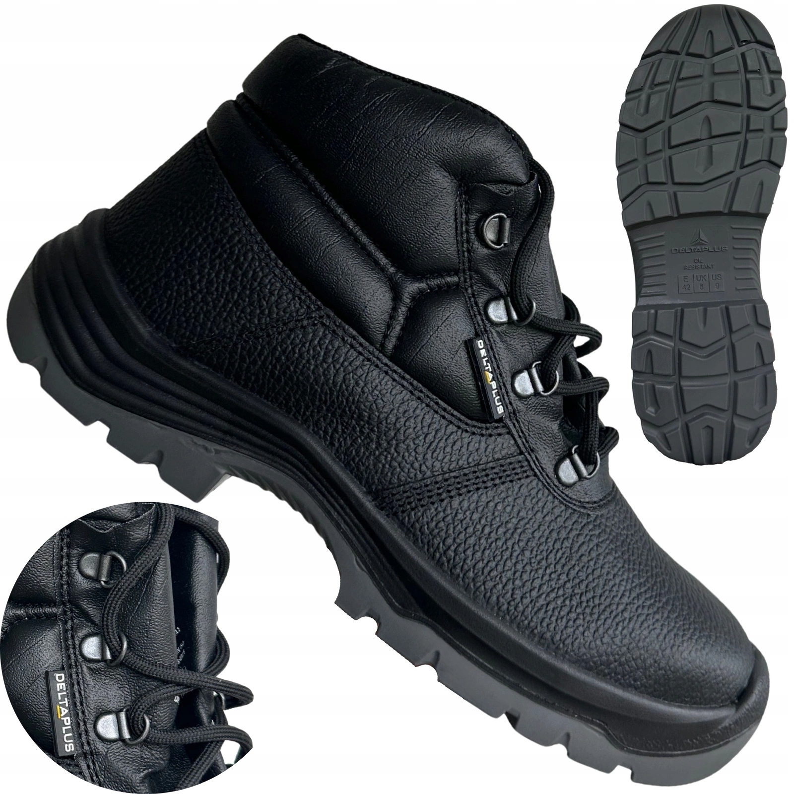 Buty robocze męskie trzewiki Metalowy podnosek Obuwie Bhp S1 Delta Plus 43