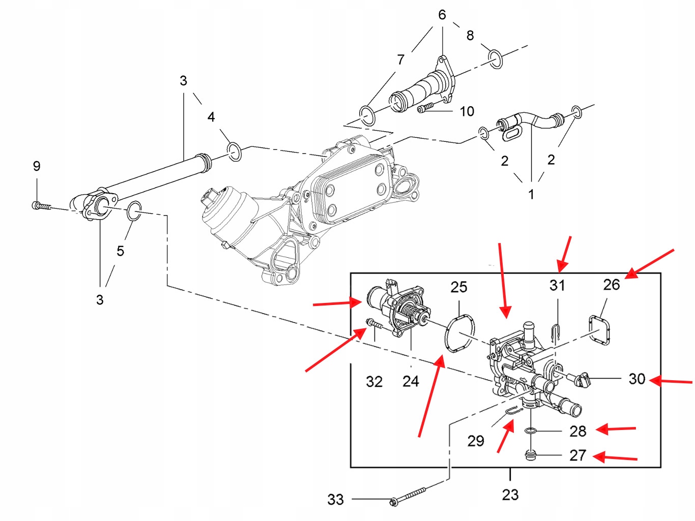 KORPUS TERMOSTAT CZUJNIKI OPEL VECTRA C SIGNUM 1 8 Quality of parts according to GVO Z replacement