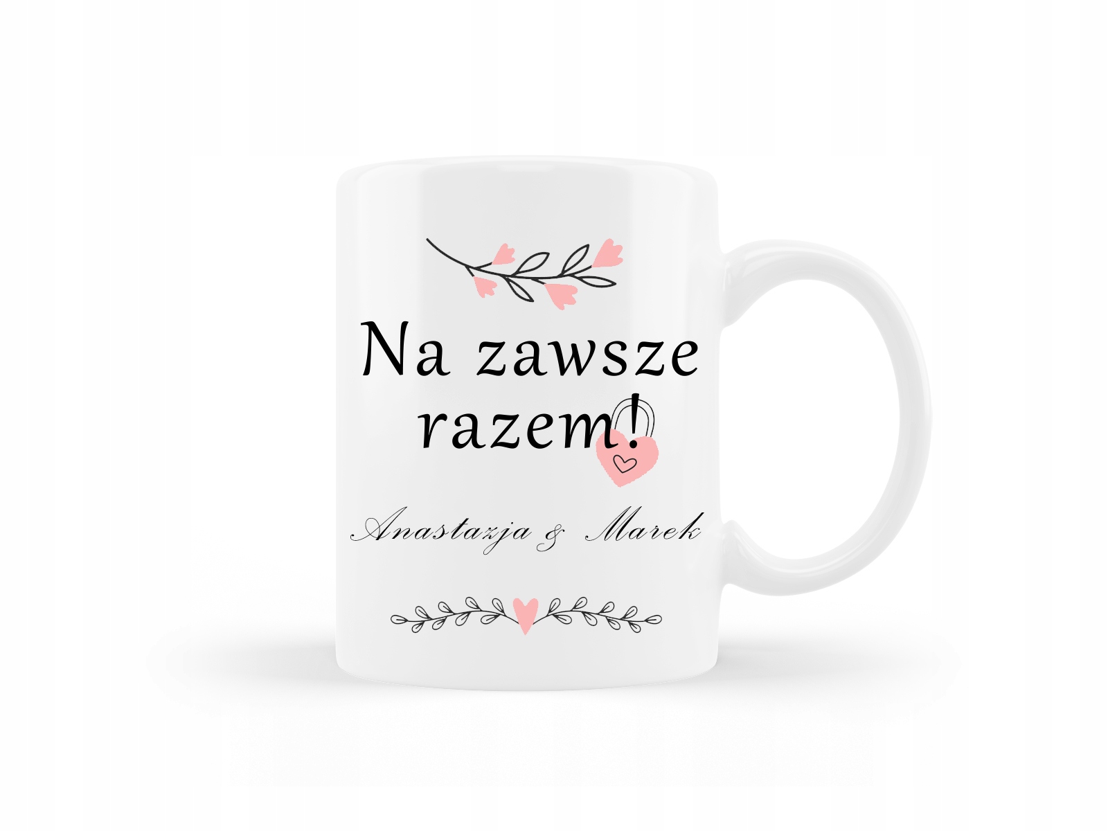 Kubek personalizowany Na zawsze razem Walentynki