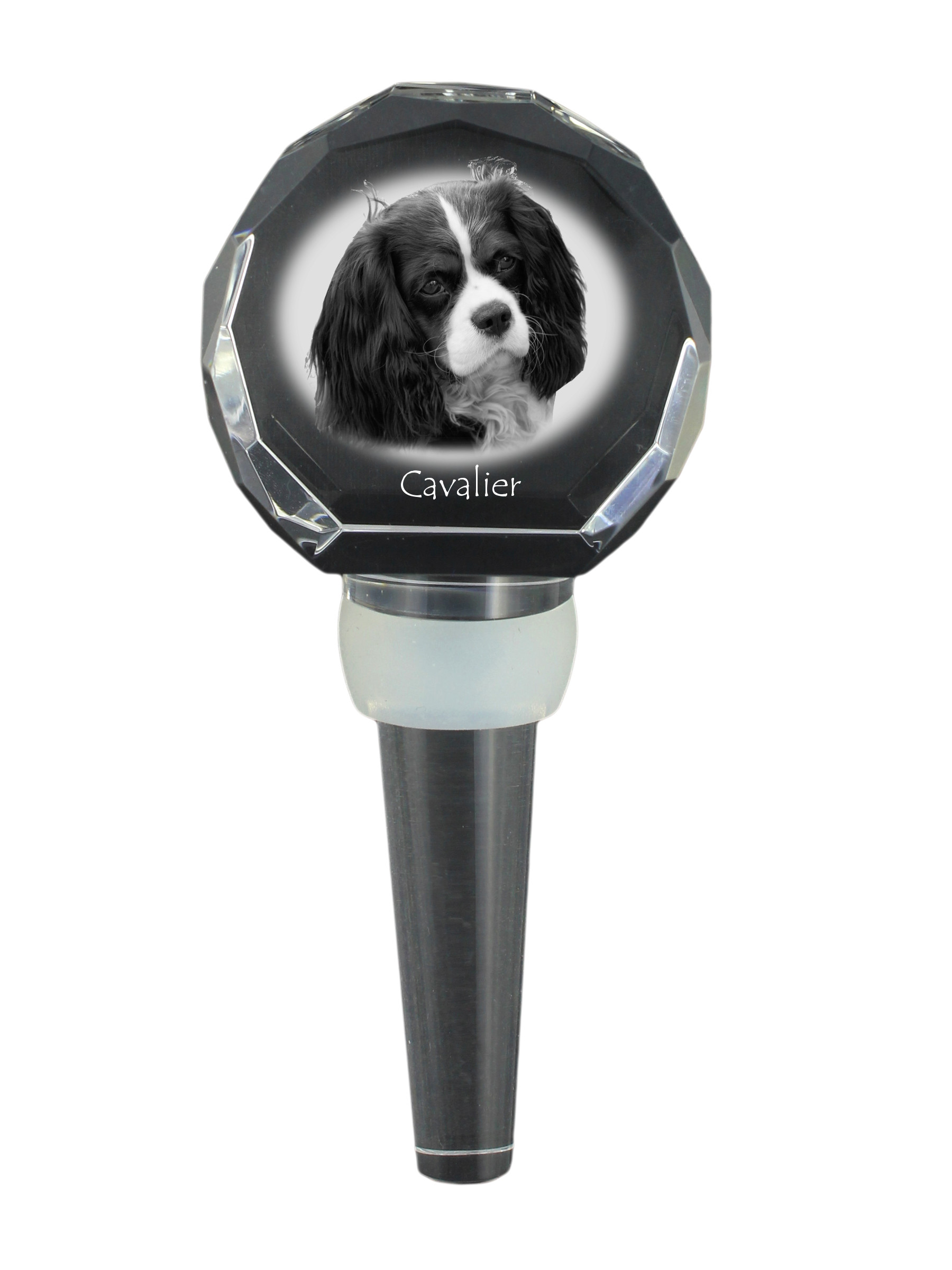 Cavalier King Charles Spaniel zátka na láhev s fotografií, zátka se psem