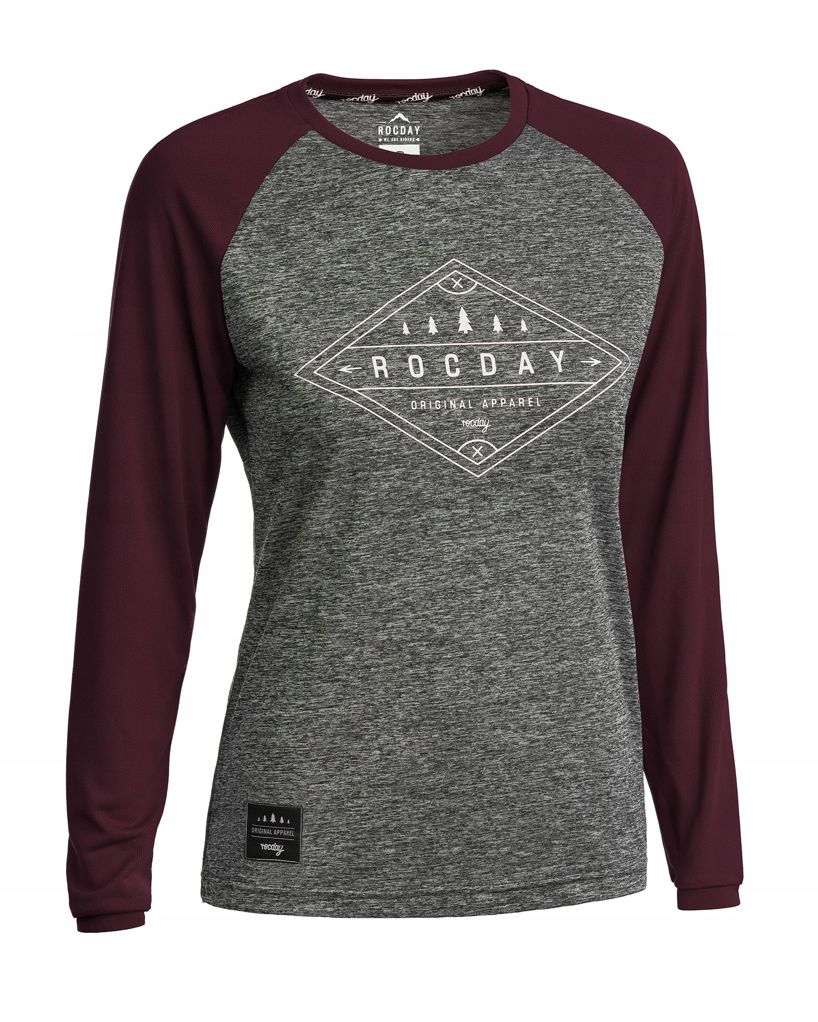 Koszulka rowerowa ROCDAY LINE WMN L melanż burgund