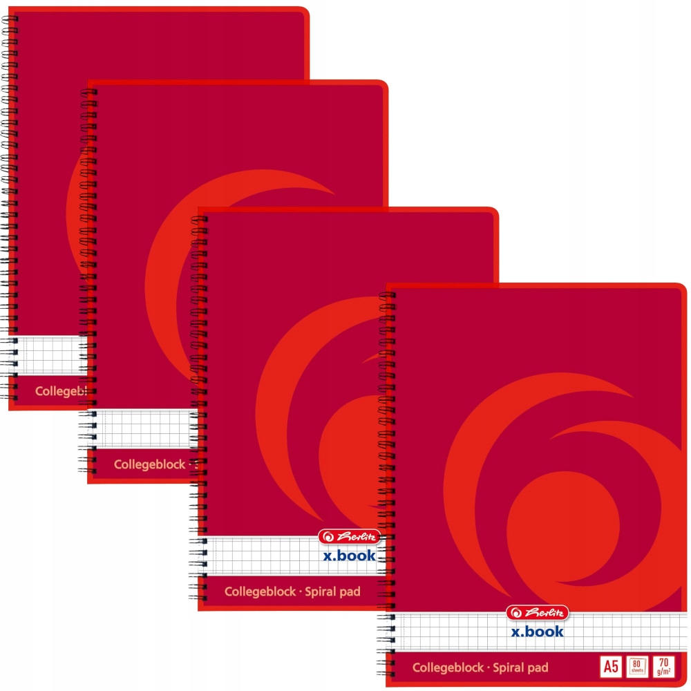 

Herlitz Kratka Zeszyt W Kratkę A5 80 Spirala 4 Szt
