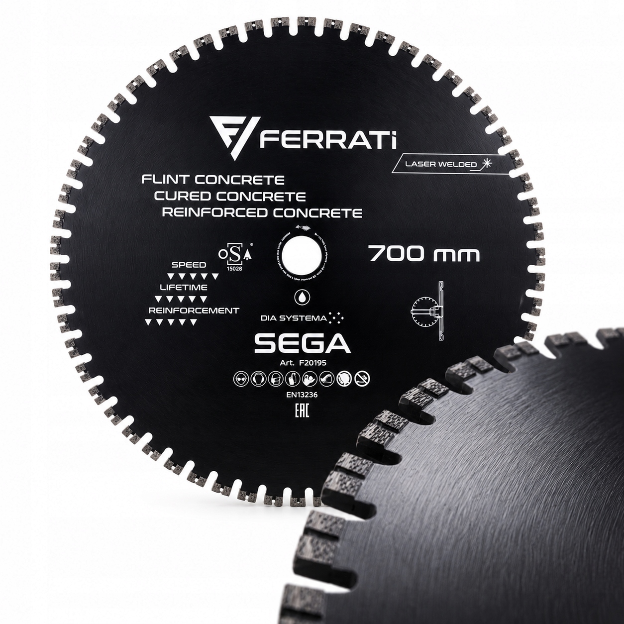 Tarcza Ferrati Tarcza Diamentowa 700mm Sega Do Betonu Zbrojonego Gazobetonu