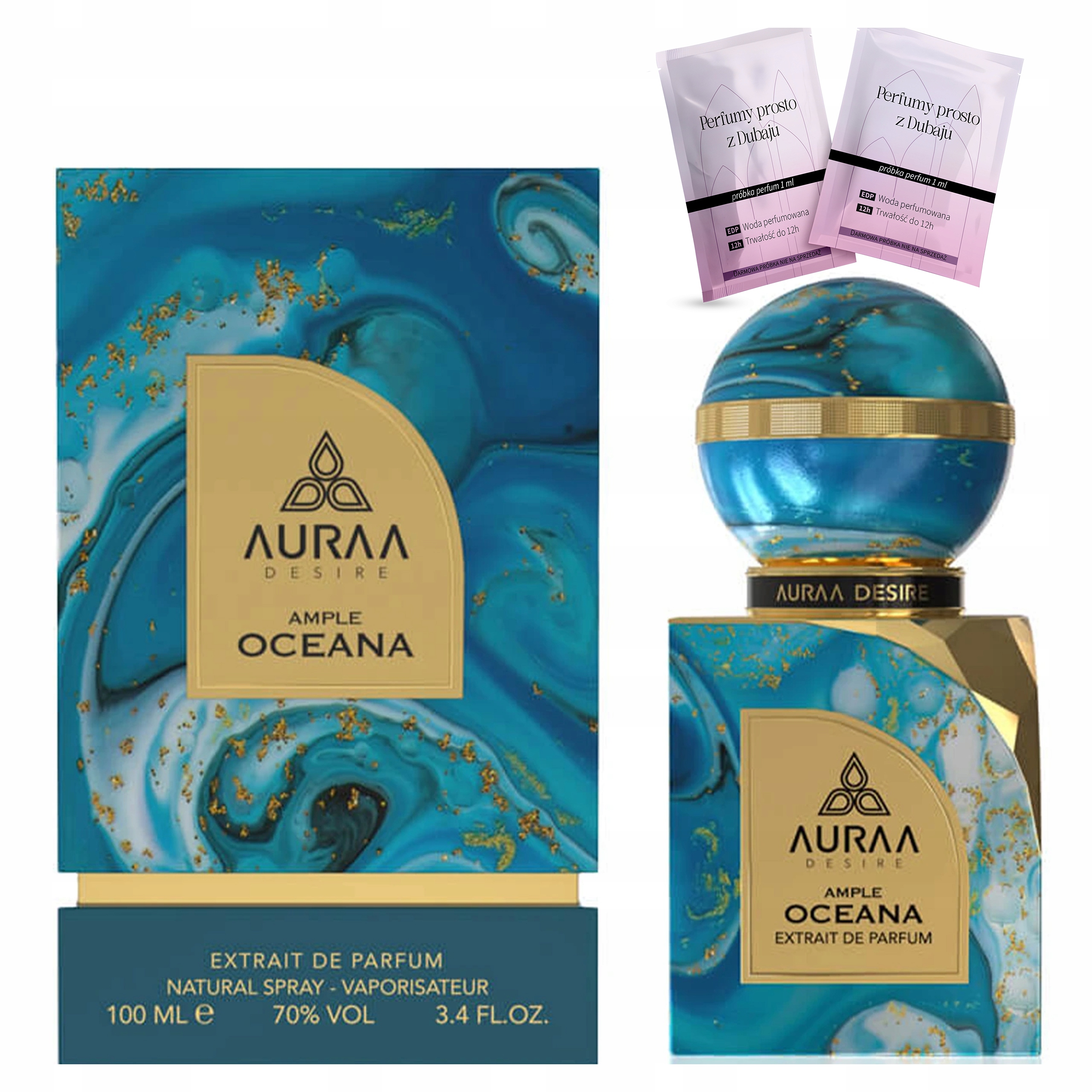 Dámské Parfémy Pánské arabské Auraa Desire Ample Oceana Originál vzorky