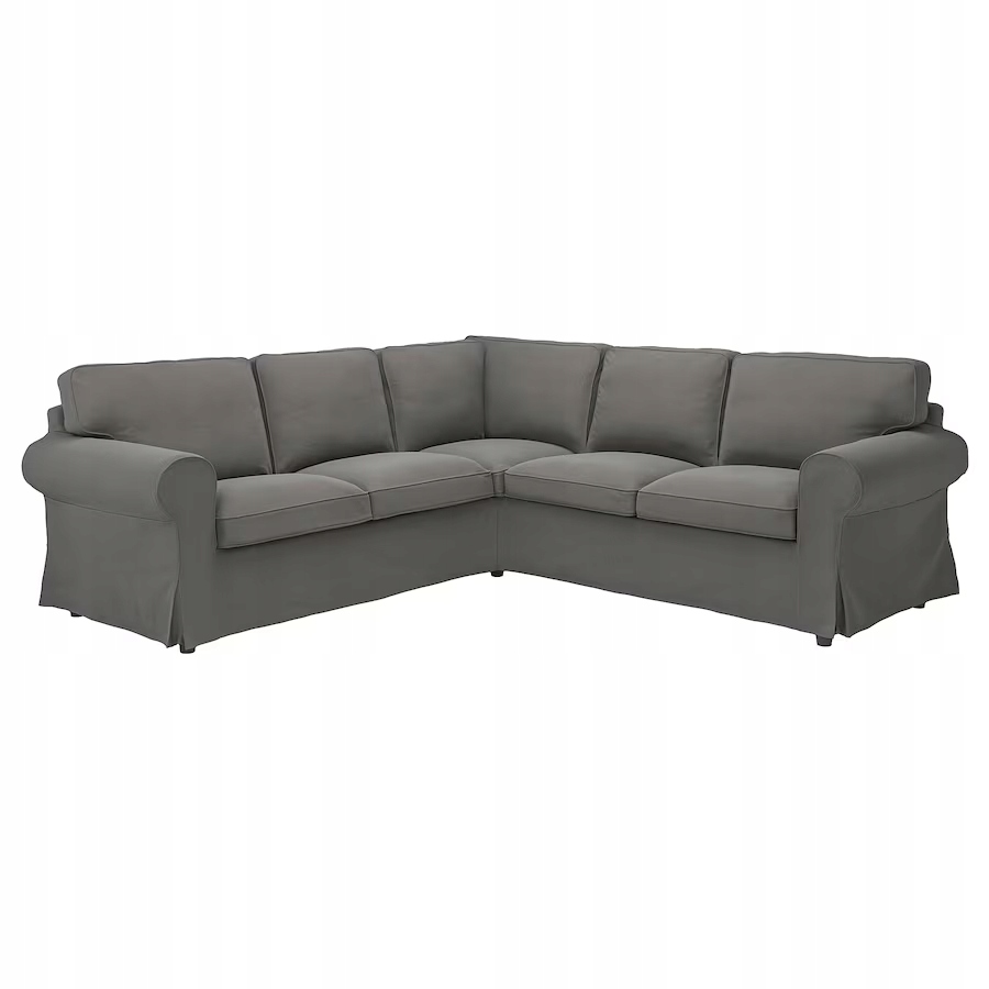 IKEA EKTORP Sofa narożna 4osobowa, Hakebo ciemnoszary (095.089.85