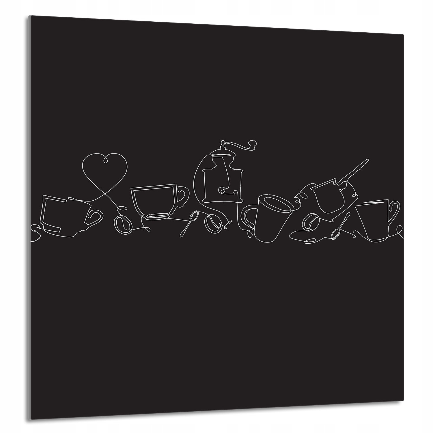 Skleněný Panel Do Kuchyně 60x65 Černé Tvrzené Sklo