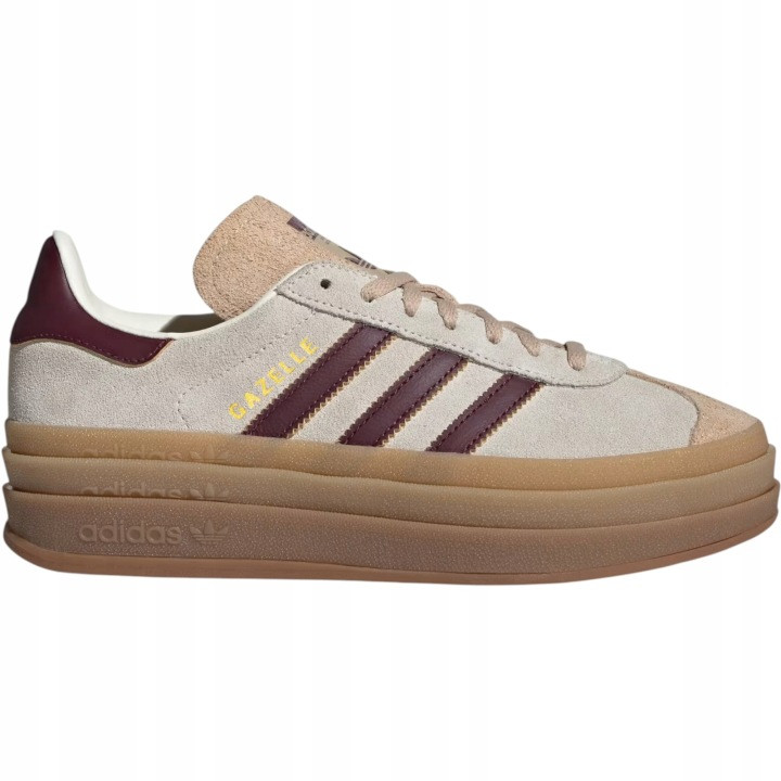 Dámské boty Adidas Gazelle Bold JQ5127 semišové krémové vel. 39 1/3 Béžová