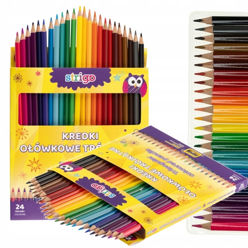 

Kredki Ołówkowe 24 Temperówka Strigo