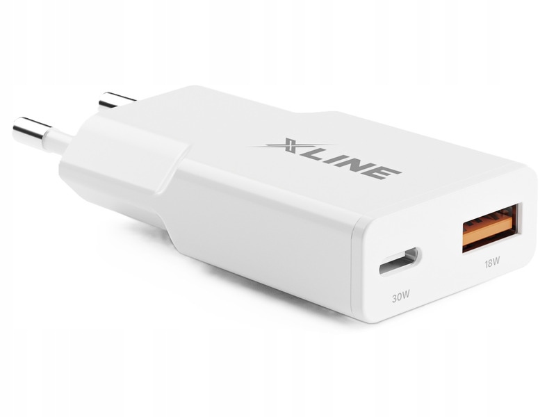 Ładowarka sieciowa Xline WCF300W GaN 30W+18W Biały
