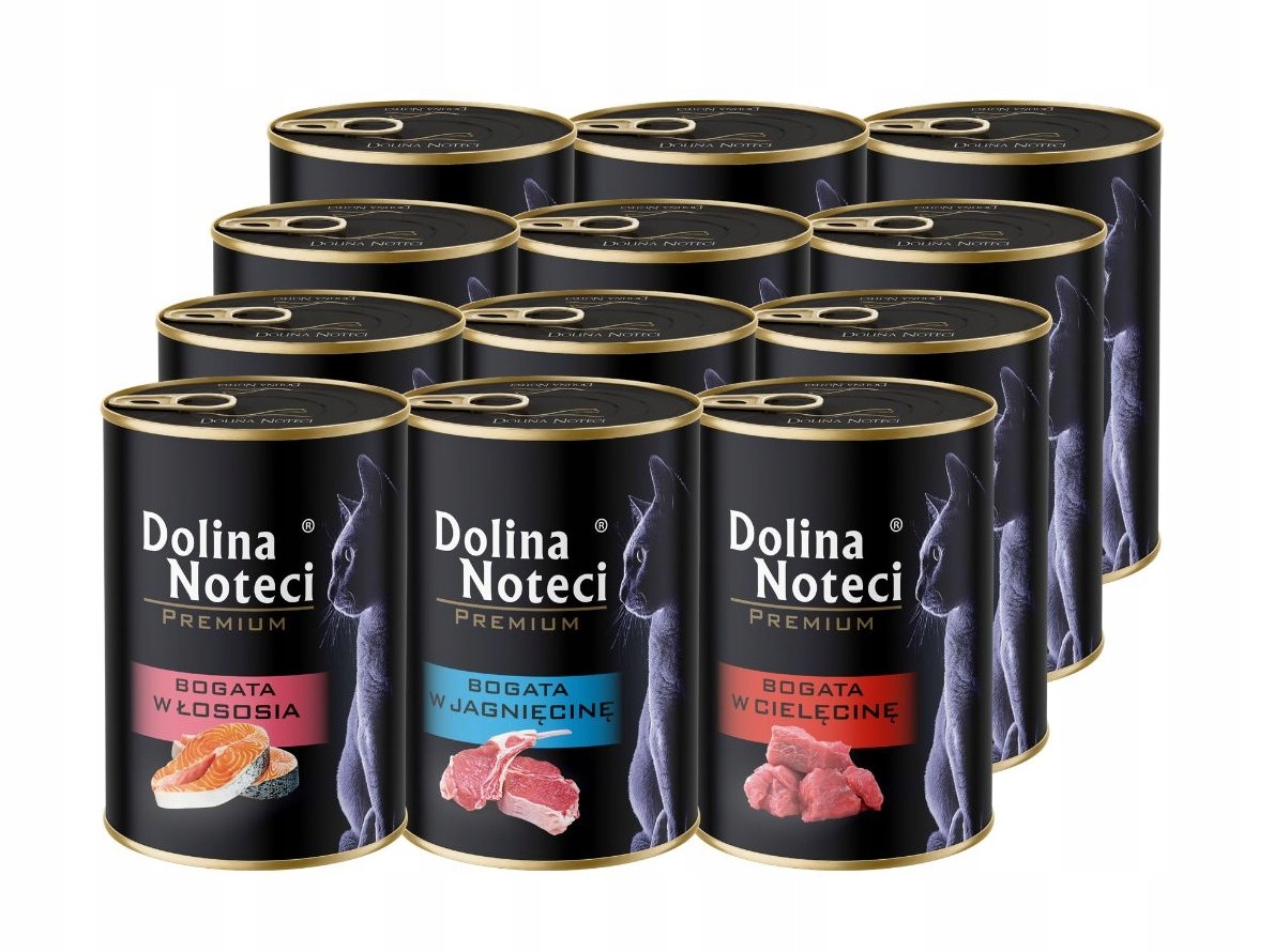 Levně Dolina Noteci Premium Mokré krmivo pro kočky MIX 3 příchutí 12x400 g