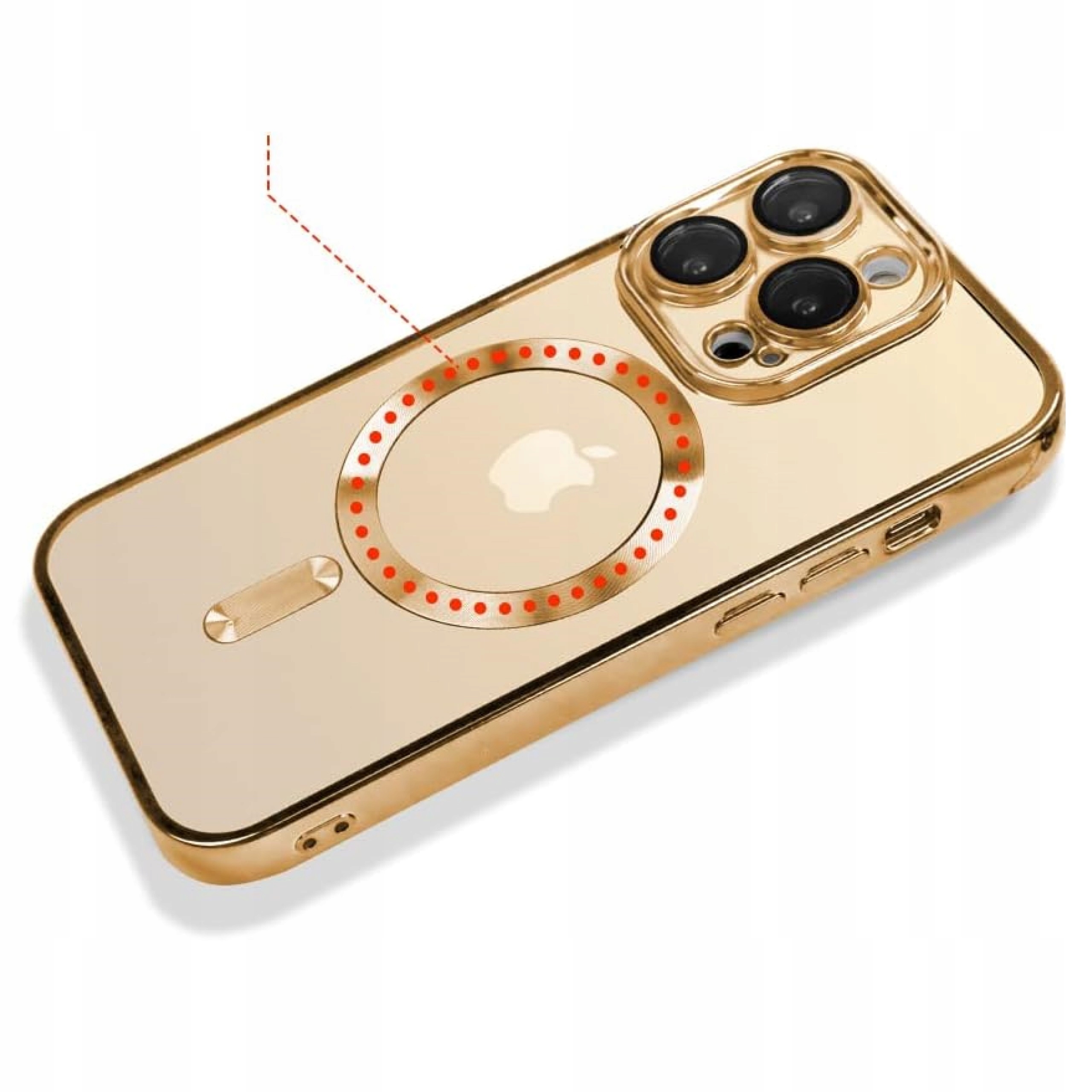 ETUI OBUDOWA DO IPHONE 13 PRO MAX ZŁOTY MAGSAFE Dedykowany model iPhone 13 Pro Max