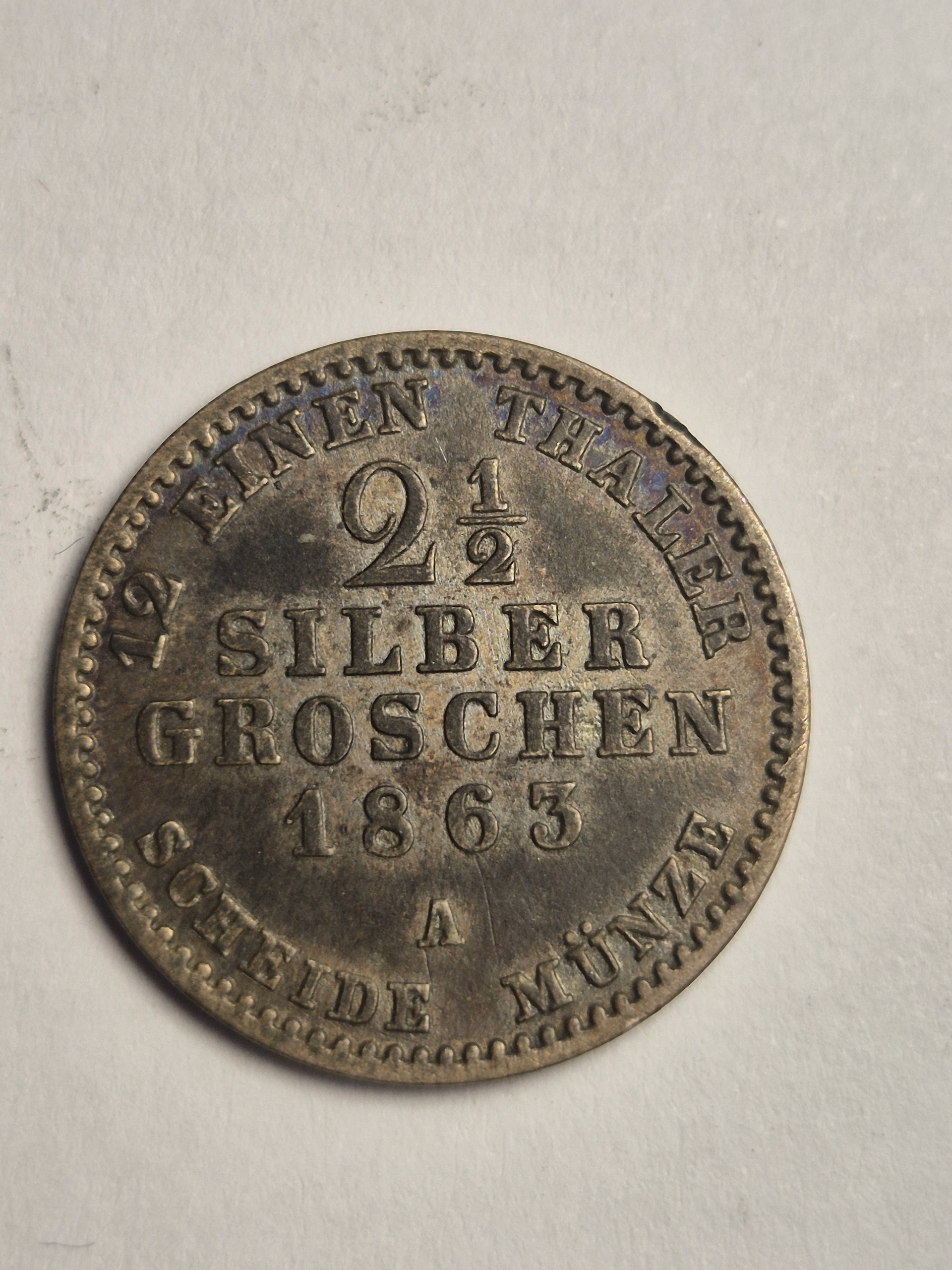 2 1/2 silber grosza 1863 A Ag