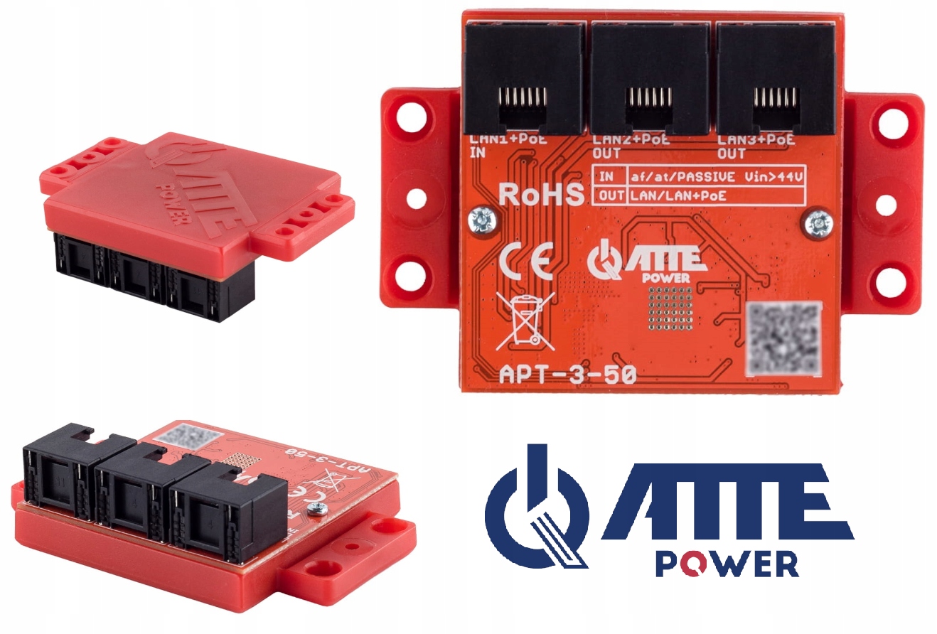 APT-3-50 Switch PoE 3 portowy 10/100/1000Mbps, extender