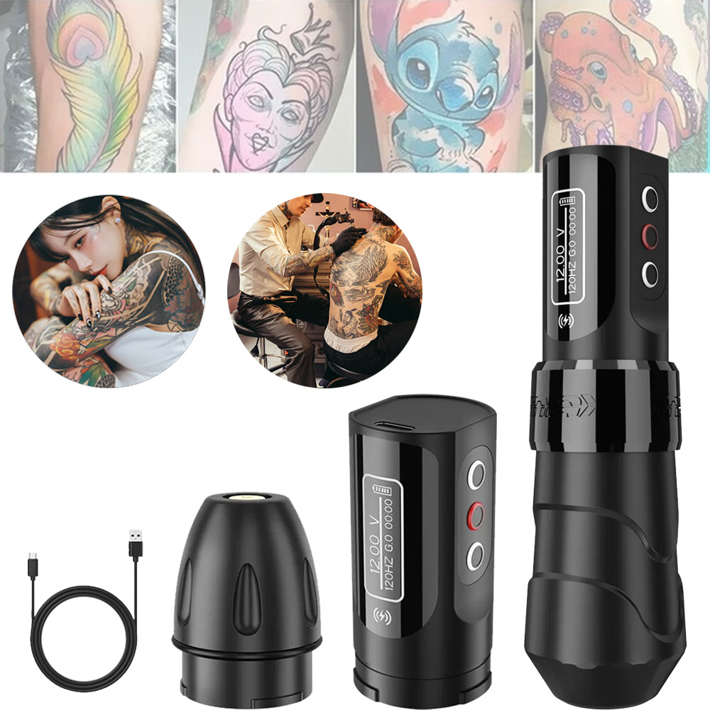 Set Na Tetování Pen Rotační Bezdrátový strojek na na tetování