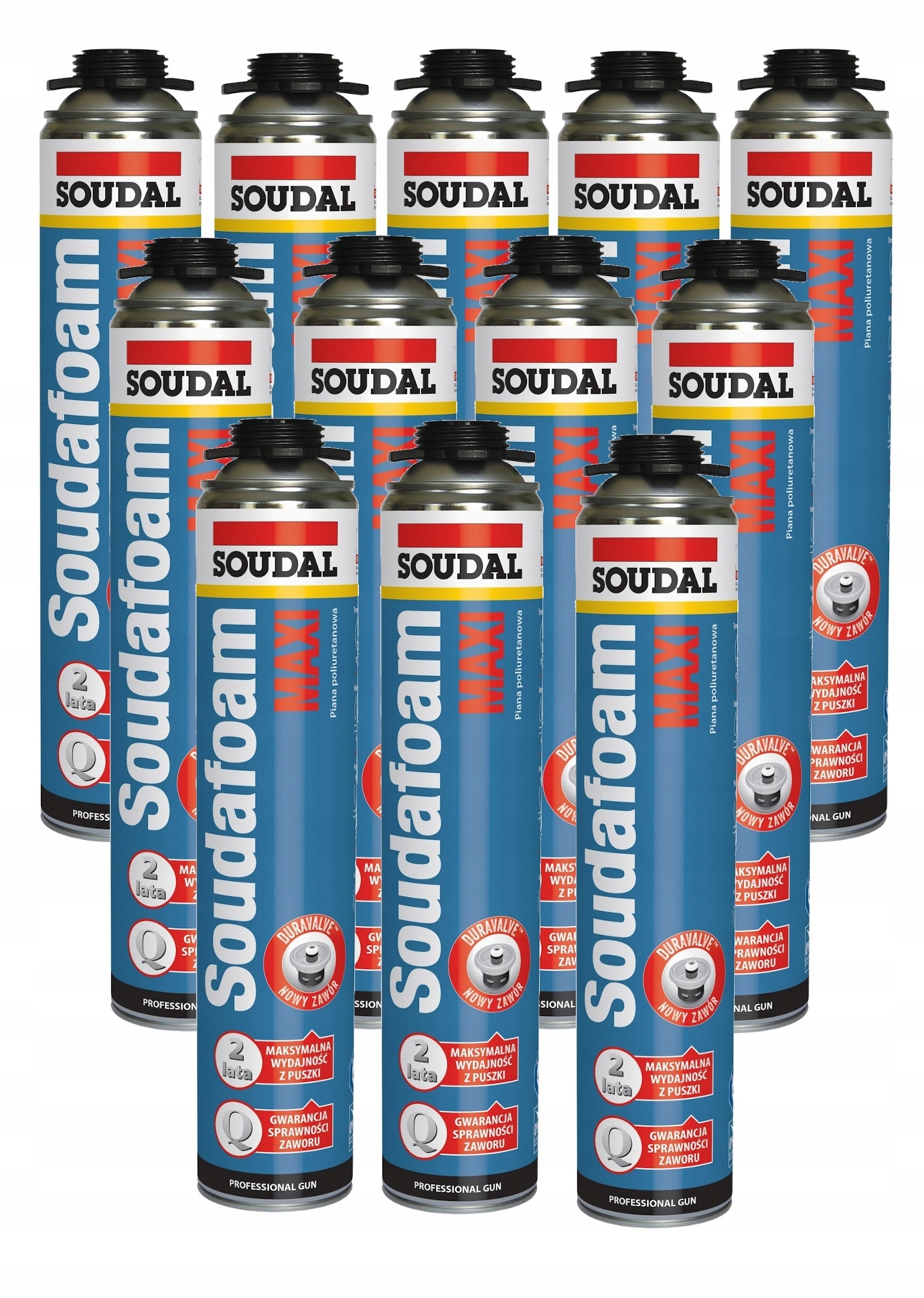 12x Soudal pistolová pěna Soudafoam Maxi 870ml