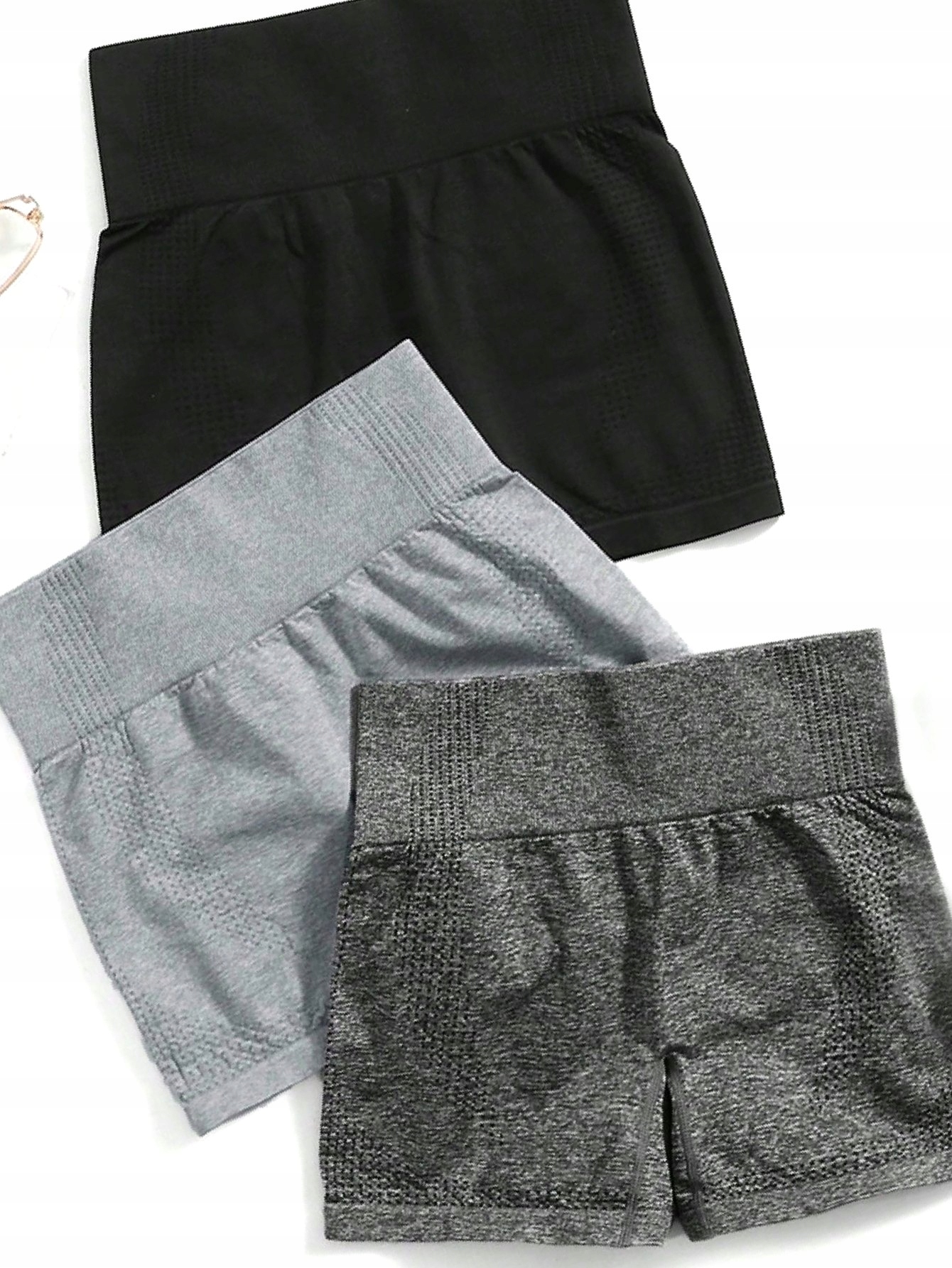 Legginsy Stan Sportowe Szorty Krótkie Wysoki Treningowe 3-pak S