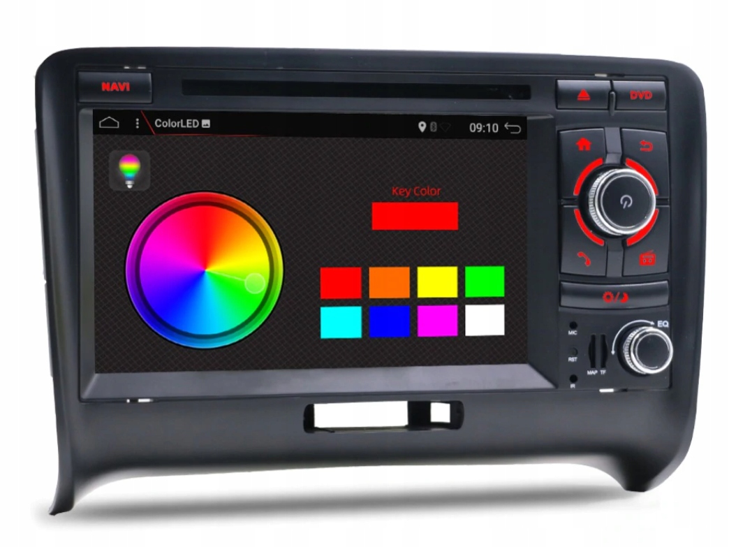 RADIO ANDROID AUDI TT MK2 8J 2006-2012 DSP! Złącza AUX minijack RCA Pre-out (przedwzmacniacz) RCA Sub-out (subwoofer) USB